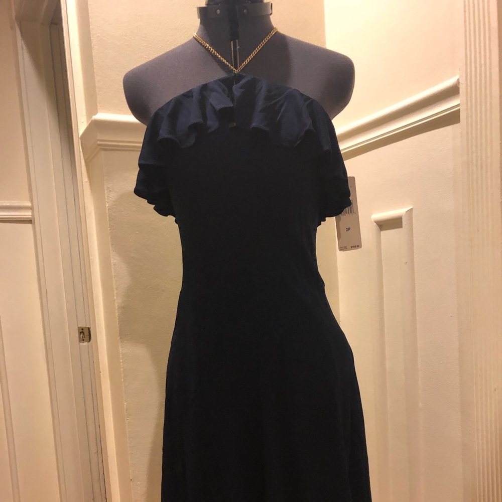 NWT Lauren Ralph Lauren navy swim dress cover up